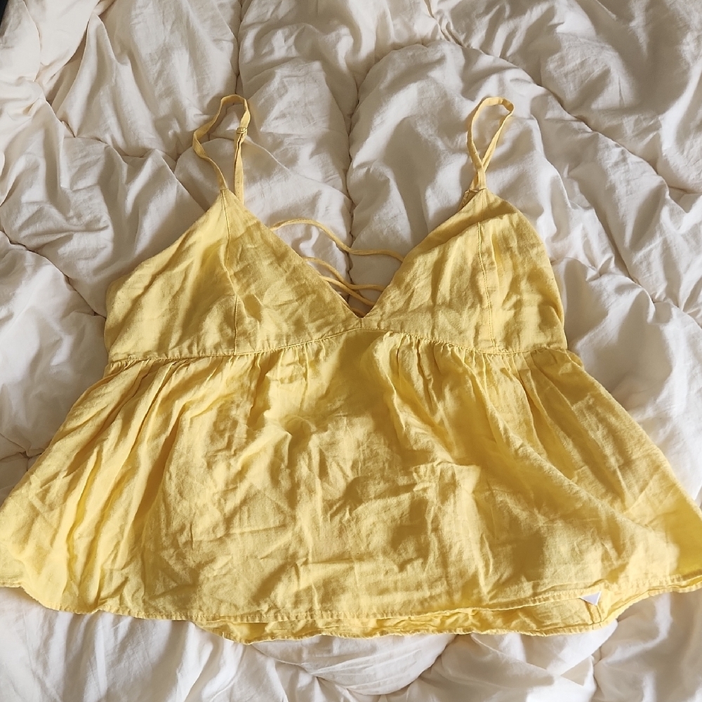 Urban Outfitters Yellow Crop Camisole